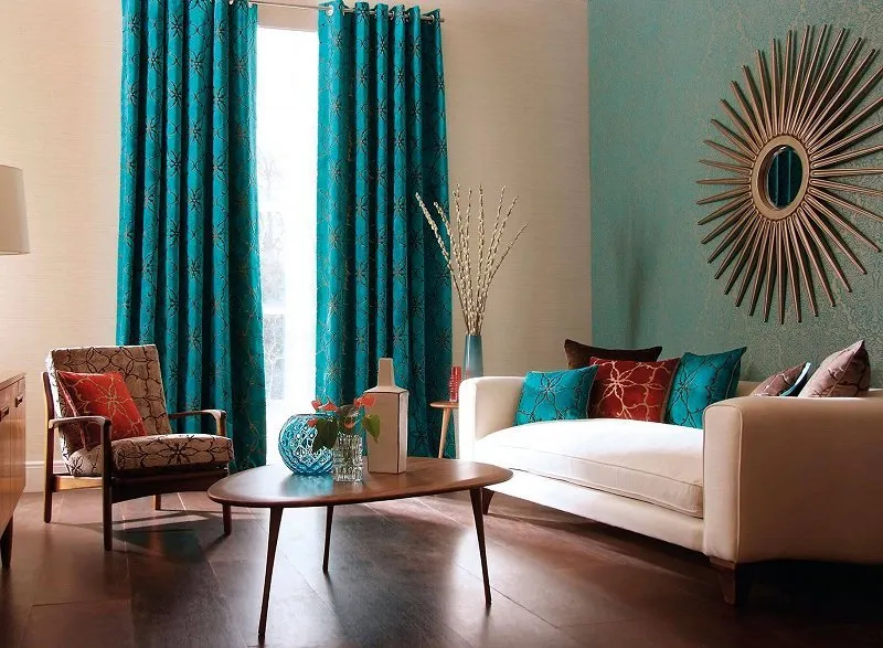 cortinas salon confetextil azules mosaico sofa y sillon 1