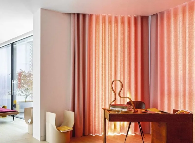 cortinas salon confetextil naranjas 1
