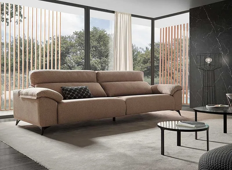 sofa beig tapizado confetextil