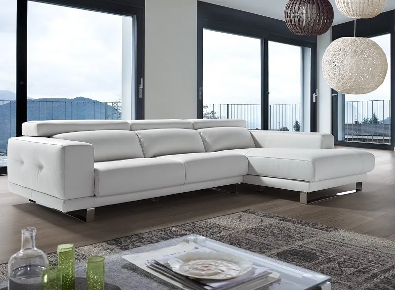 sofa blanco tapizado confetextil