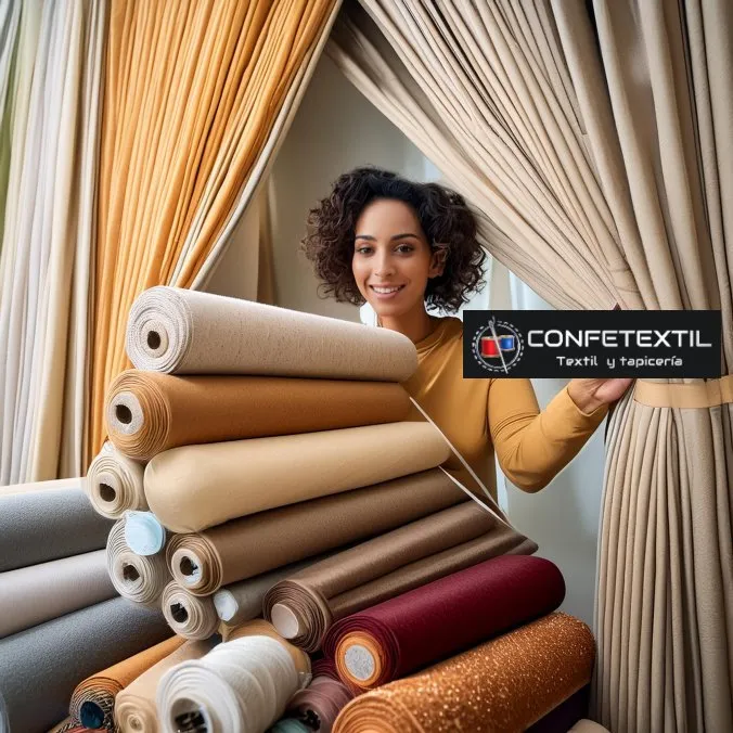 Mujer fabricante de cortinas de diseño para hogares confetextil