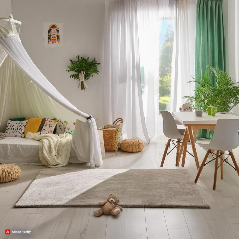 habitación infantil con cortinas muy bonitas 3